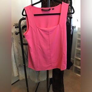 NWT Collen López L Bright Pink Women’s Square-Neck Tank Top